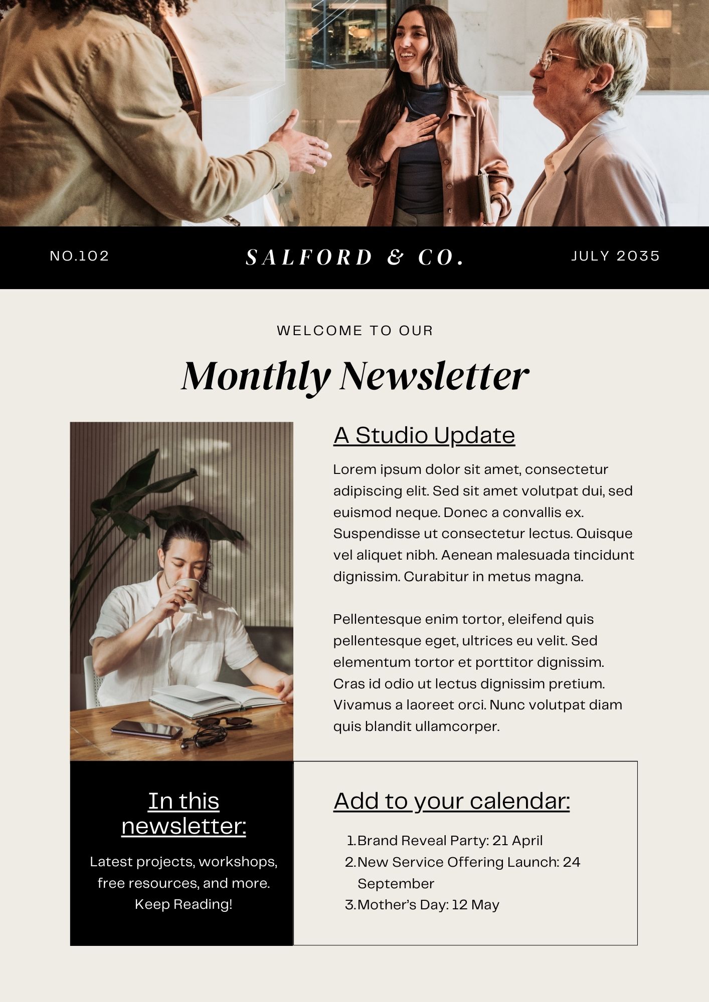 Newsletter Example 3